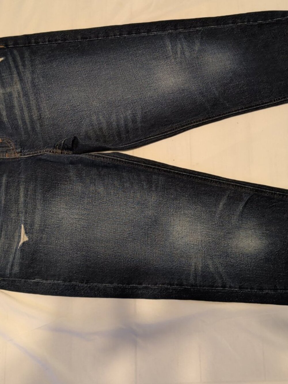 Lucky Brand Jeans Dark Wash Distressed Mens 30x30 Straight Leg Denim